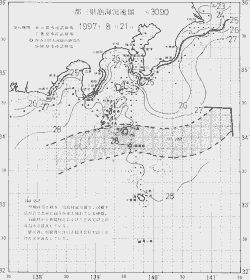 一都三県漁海況速報、関東・東海海況速報(1997/08/21)