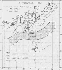 一都三県漁海況速報、関東・東海海況速報(1997/08/22)
