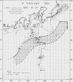 一都三県漁海況速報、関東・東海海況速報(1997/08/27)