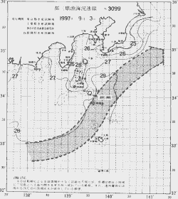 一都三県漁海況速報、関東・東海海況速報(1997/09/03)