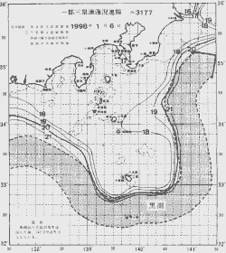 一都三県漁海況速報、関東・東海海況速報(1998/01/06)