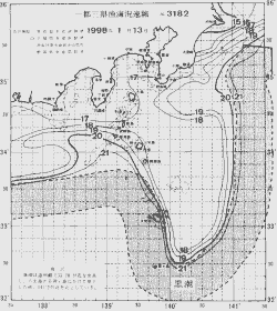 一都三県漁海況速報、関東・東海海況速報(1998/01/13)