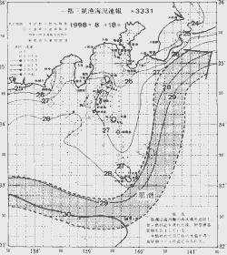 一都三県漁海況速報、関東・東海海況速報(1998/08/18)