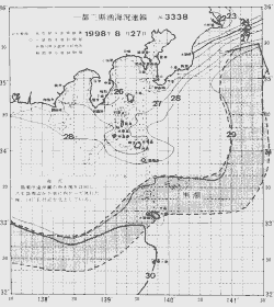 一都三県漁海況速報、関東・東海海況速報(1998/08/27)