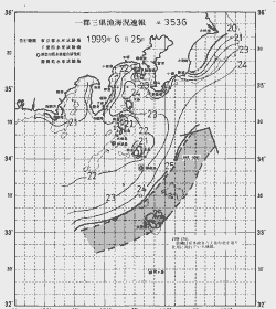 一都三県漁海況速報、関東・東海海況速報(1999/06/25)