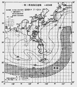 一都三県漁海況速報、関東・東海海況速報(2001/07/31)