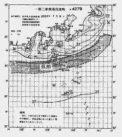一都三県漁海況速報、関東・東海海況速報(2002/07/09)