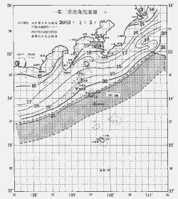 一都三県漁海況速報、関東・東海海況速報(2003/01/05)