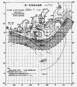一都三県漁海況速報、関東・東海海況速報(2004/07/14)