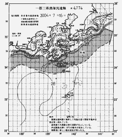 一都三県漁海況速報、関東・東海海況速報(2004/07/16)