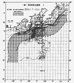 一都三県漁海況速報、関東・東海海況速報(2004/07/24)