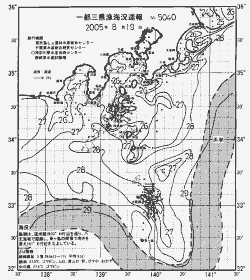 一都三県漁海況速報、関東・東海海況速報(2005/08/19)