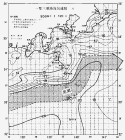 一都三県漁海況速報、関東・東海海況速報(2006/01/21)