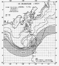一都三県漁海況速報、関東・東海海況速報(2008/01/10)