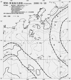 一都三県漁海況速報、関東・東海海況速報(2008/06/30)