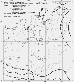 一都三県漁海況速報、関東・東海海況速報(2008/08/02)