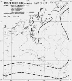 一都三県漁海況速報、関東・東海海況速報(2008/08/22)