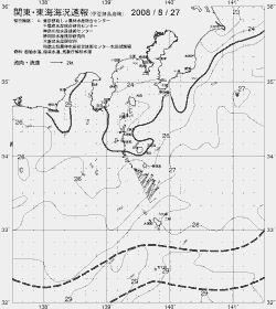 一都三県漁海況速報、関東・東海海況速報(2008/08/27)