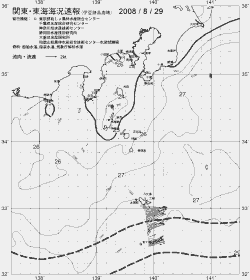 一都三県漁海況速報、関東・東海海況速報(2008/08/29)