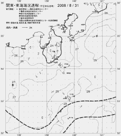 一都三県漁海況速報、関東・東海海況速報(2008/08/31)