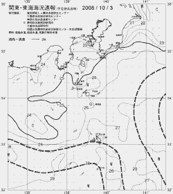 一都三県漁海況速報、関東・東海海況速報(2008/10/03)