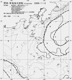 一都三県漁海況速報、関東・東海海況速報(2009/01/04)
