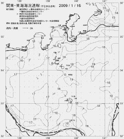 一都三県漁海況速報、関東・東海海況速報(2009/01/16)