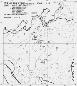 一都三県漁海況速報、関東・東海海況速報(2009/01/18)