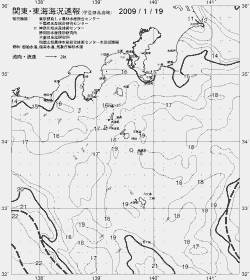一都三県漁海況速報、関東・東海海況速報(2009/01/19)