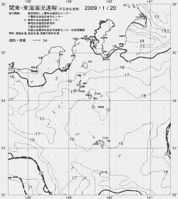 一都三県漁海況速報、関東・東海海況速報(2009/01/20)