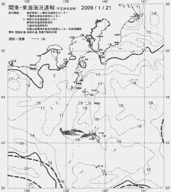 一都三県漁海況速報、関東・東海海況速報(2009/01/21)