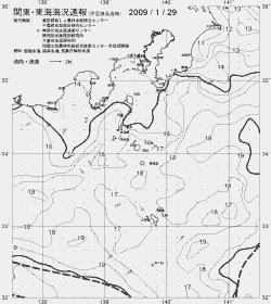 一都三県漁海況速報、関東・東海海況速報(2009/01/29)