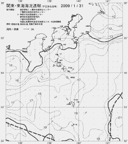 一都三県漁海況速報、関東・東海海況速報(2009/01/31)