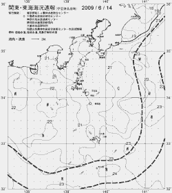 一都三県漁海況速報、関東・東海海況速報(2009/06/14)