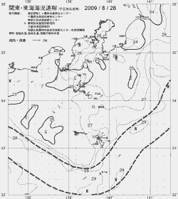 一都三県漁海況速報、関東・東海海況速報(2009/08/28)