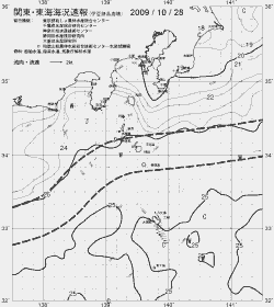 一都三県漁海況速報、関東・東海海況速報(2009/10/28)