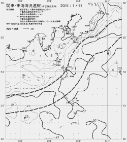 一都三県漁海況速報、関東・東海海況速報(2011/01/11)