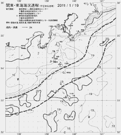 一都三県漁海況速報、関東・東海海況速報(2011/01/19)