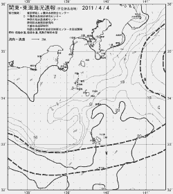 一都三県漁海況速報、関東・東海海況速報(2011/04/04)