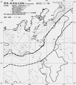 一都三県漁海況速報、関東・東海海況速報(2012/01/16)