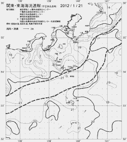 一都三県漁海況速報、関東・東海海況速報(2012/01/21)