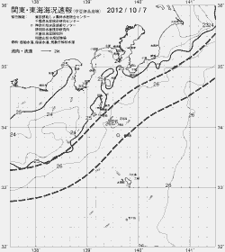 一都三県漁海況速報、関東・東海海況速報(2012/10/07)