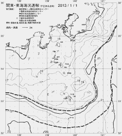 一都三県漁海況速報、関東・東海海況速報(2013/01/01)