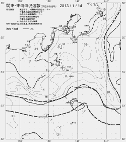 一都三県漁海況速報、関東・東海海況速報(2013/01/14)