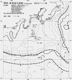 一都三県漁海況速報、関東・東海海況速報(2013/01/16)