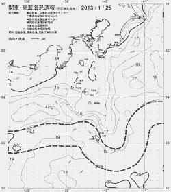 一都三県漁海況速報、関東・東海海況速報(2013/01/25)