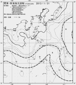 一都三県漁海況速報、関東・東海海況速報(2013/01/31)