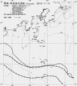 一都三県漁海況速報、関東・東海海況速報(2013/07/11)
