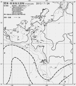 一都三県漁海況速報、関東・東海海況速報(2013/07/24)