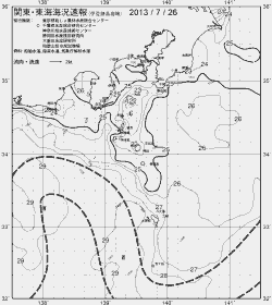 一都三県漁海況速報、関東・東海海況速報(2013/07/26)